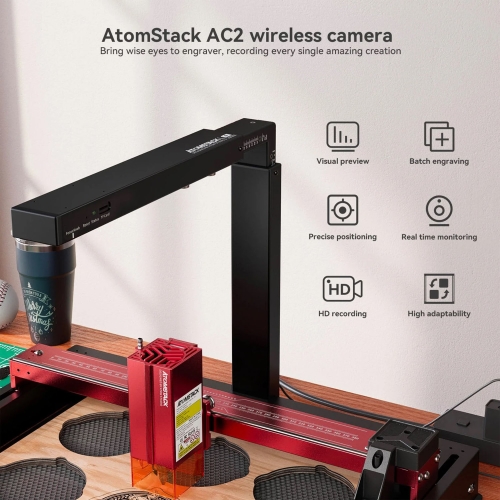 Kamera Atomstack AC2 FullHD pro skenování náhledu gravírování